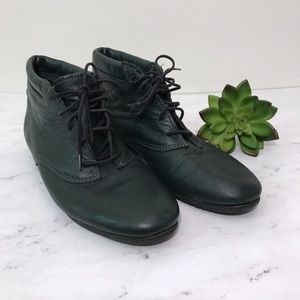 Vintage Green Sports Booties Granny Prairie Boots
